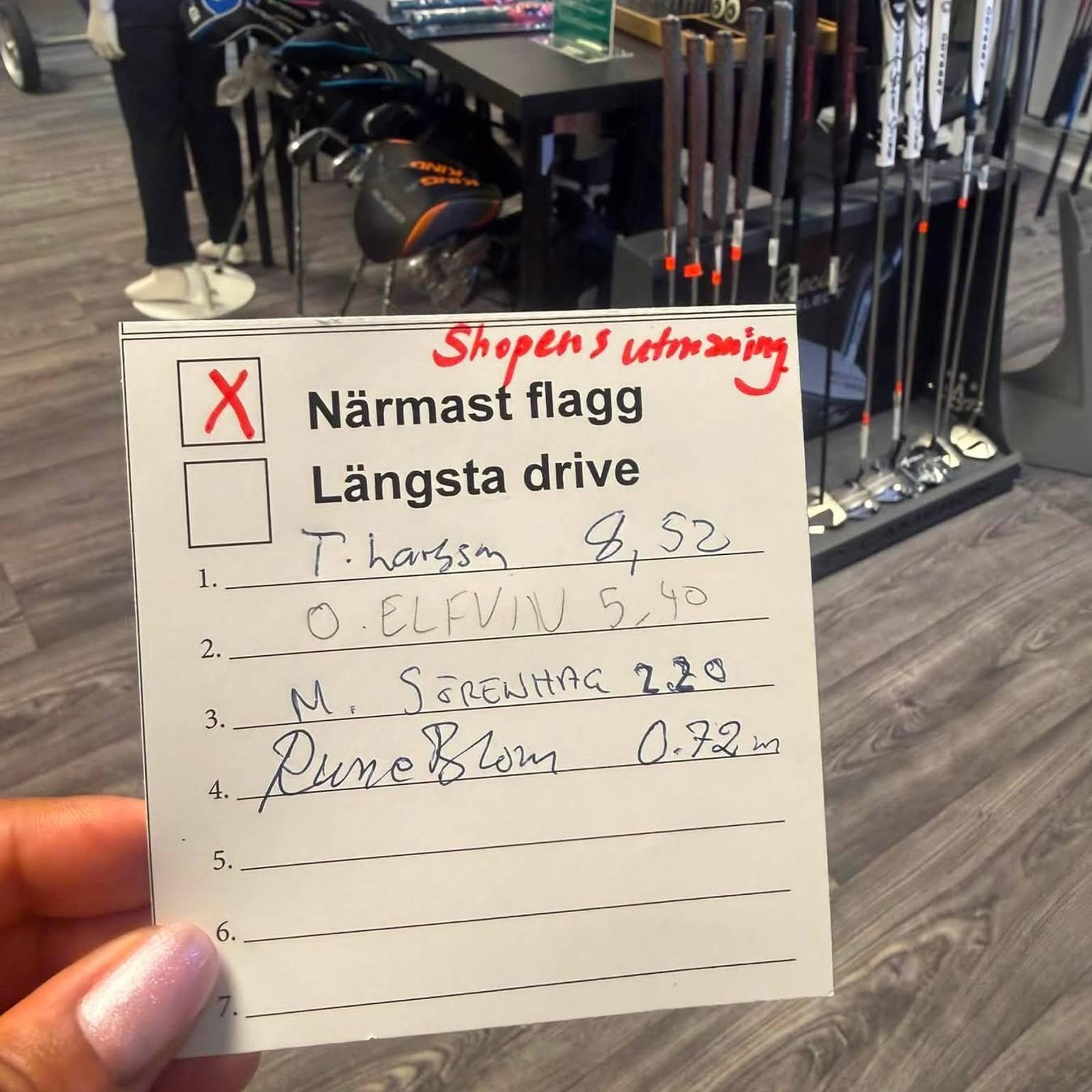 Närmast Flagg Shopensutmaning