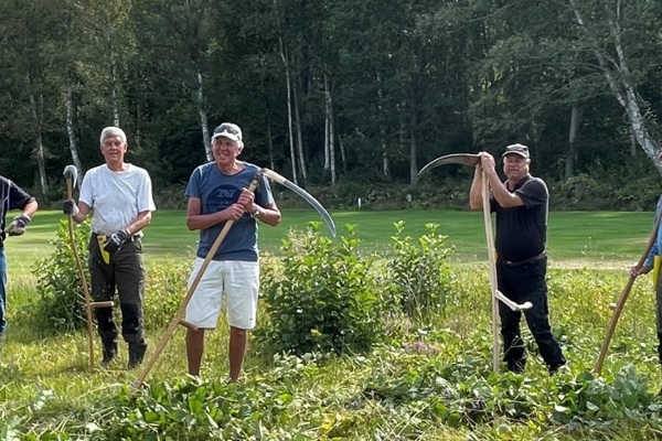 Liegubbar på banan (1)