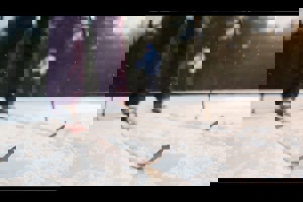 Skidåkning på golfbanan