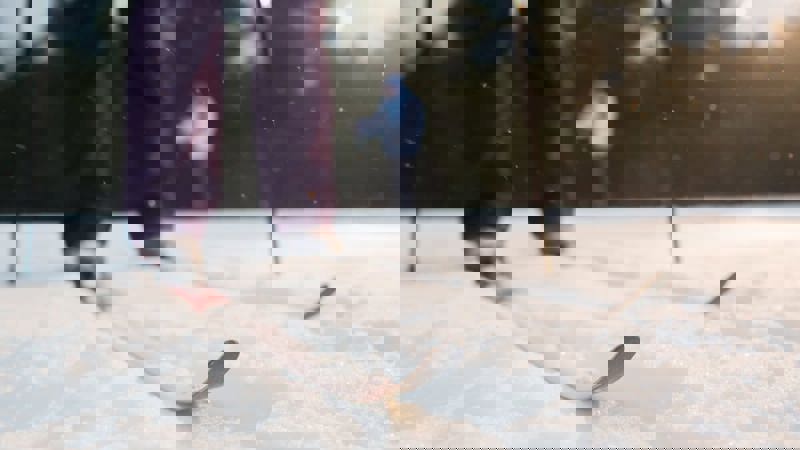 Skidåkning på golfbanan